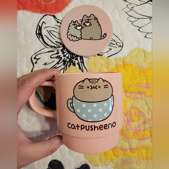 NWOT Pusheen Catpusheeno Mug & Coaster Set - Picture 1 of 5